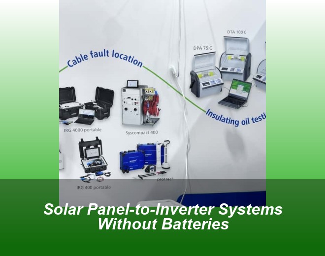 Solar Panel-to-Inverter Systems Without Batteries